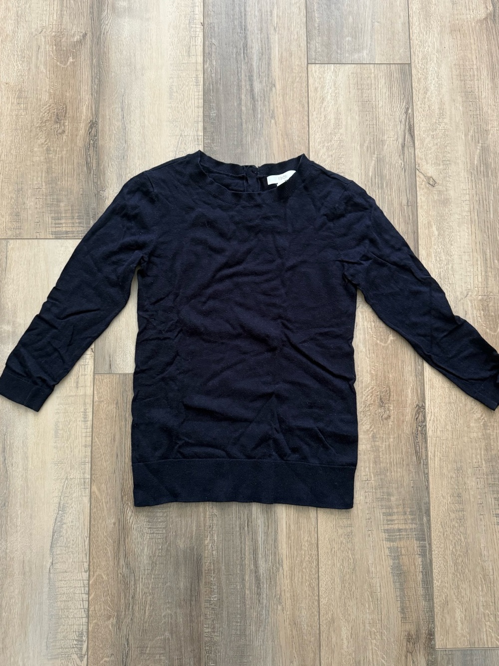 1901 quarter sleeve crewneck navy sweater
